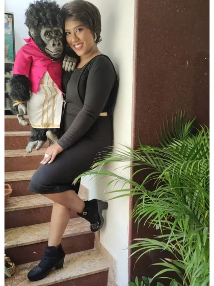A classic portrait of the Nikki Neena duo. This professional shot showcases our partnership and is perfect for promotional materials and press kits.