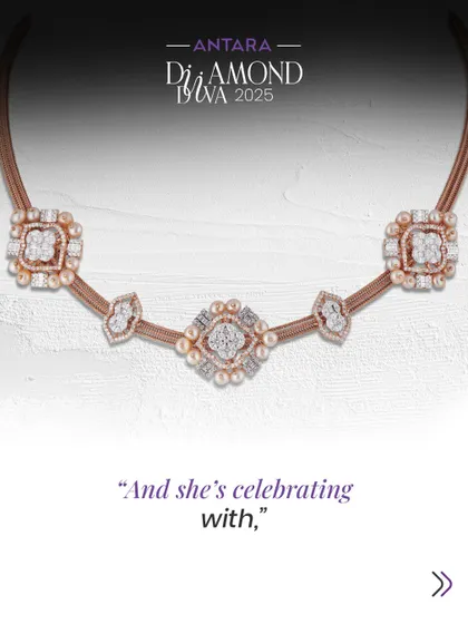 She didn’t wait for the world to notice. She noticed herself. This rose gold and diamond choker is for the woman who became her own cheerleader and now celebrates her quiet wins.