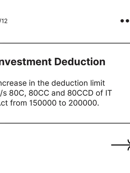 Our tax team assesses the potential increase in deduction limits under sections 80C, 80CC, and 80CCD, providing advice on tax saving investments.