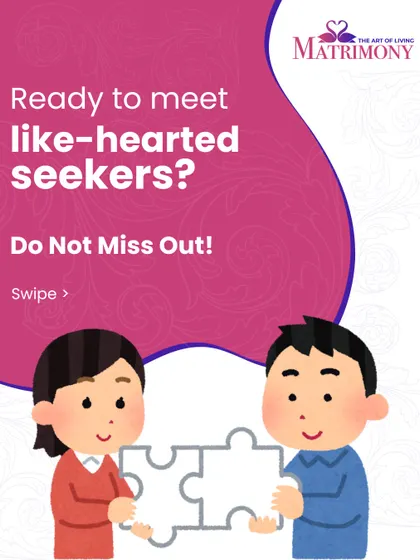 An announcement for our upcoming matrimony meets in Bangalore, Delhi, and Gujarat. This is an invitation to join us for soulful connections and meaningful conversations.