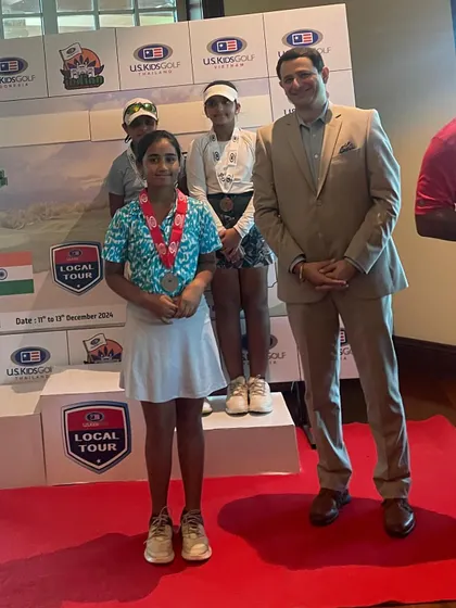 Aaradhaya Rawat with her medal at the USKG tournament. A solid showing from all my players.