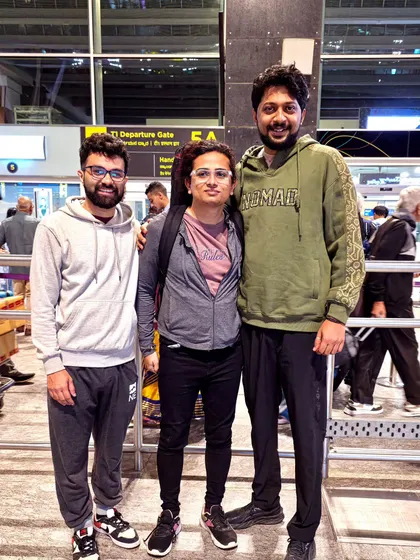 We meet at the airport as Rishi heads to the UK to pursue his Master's in Music.