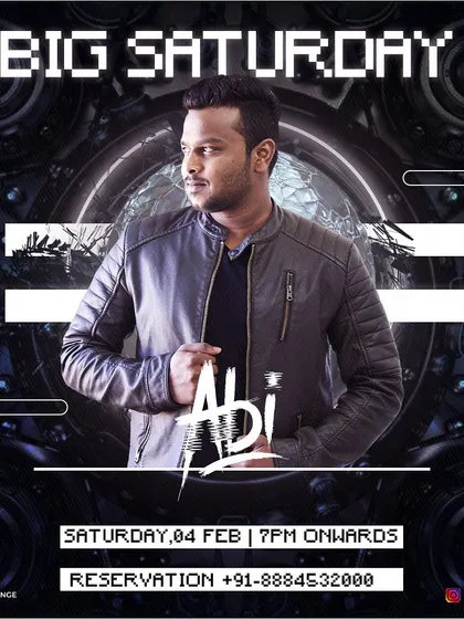 Flyer for a "Big Saturday" event at Loft 38, a popular Bangalore nightclub. Regular club gigs keep my music selection fresh and current.