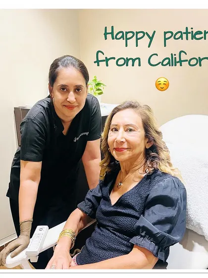 A happy patient from California who visited my clinic. It is incredibly rewarding to see patients leave with newfound confidence, and I am grateful to be a part of their journey, no matter where they come from.