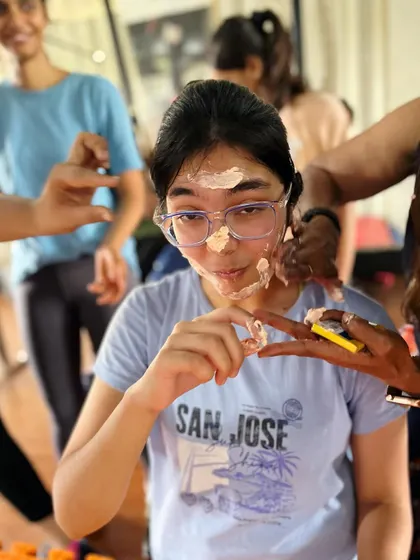 The traditional cake smash. No birthday is complete without a little bit of messy fun with friends.