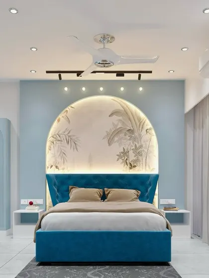 A duplicate of ID 213, highlighting the proposed design for the tranquil blue bedroom.