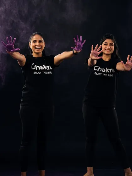 Four years of sweat, smiles, and community. This photo captures the vibrant, colorful energy that defines Chakra. We are so thankful for every person who has been a part of our journey.