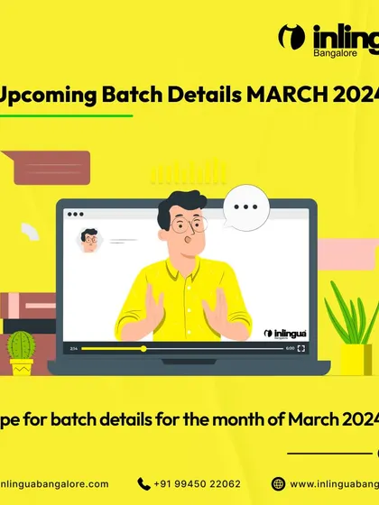 This graphic announces our upcoming March 2024 batches, inviting users to swipe for details and enroll in our online courses.