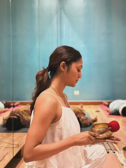 A close up moment of connection with the singing bowl. The practice of sound healing is a meditation for me as well, requiring complete presence and a focus on channeling healing energy.