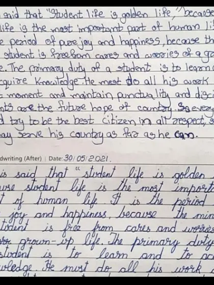 This side-by-side comparison shows the incredible change possible with consistent practice. Notice the improvement in letter consistency, spacing, and overall legibility after just a few sessions focused on cursive writing techniques.