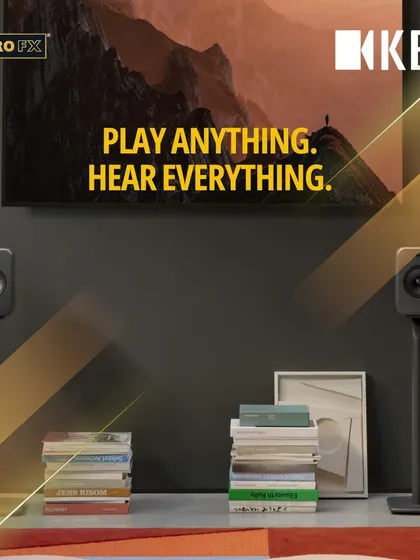A powerful visual statement for KEF's wireless speakers. The tagline "Play Anything, Hear Everything" reinforces our promise to deliver an uncompromised, high-fidelity audio experience that fits seamlessly into your life.