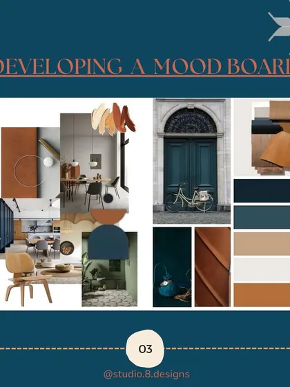 The mood board we developed for the Zouk concept, exploring a theme of "Modern Indian" with a rich, earthy color palette.