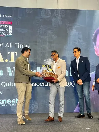 I was humbled to receive the G.O.A.T. (Greatest of All Time) Award at the CREDAI-MCHI Spaciux Design Awards. This recognition fuels our passion to continue pushing the boundaries of architecture and creating inspiring spaces.
