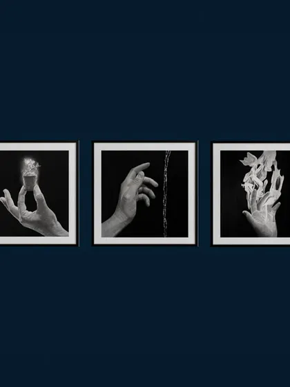 The three ancient Greek elements: Earth, Water, and Fire, depicted as a set from my collection. These three drawings are designed to be displayed together.