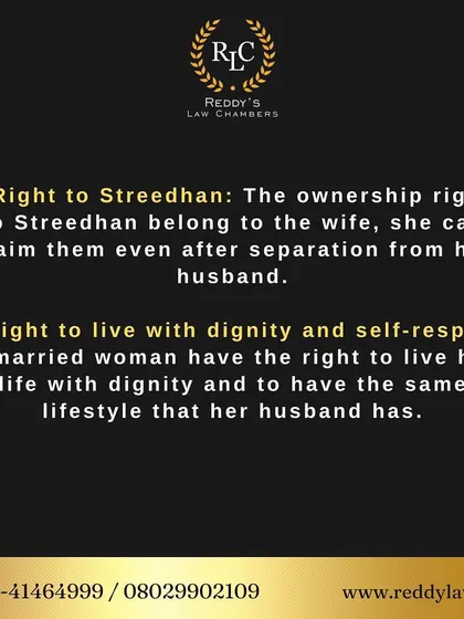 A duplicate of the previous image, reinforcing the important rights of Stree-dhan and the right to live with dignity and self-respect.