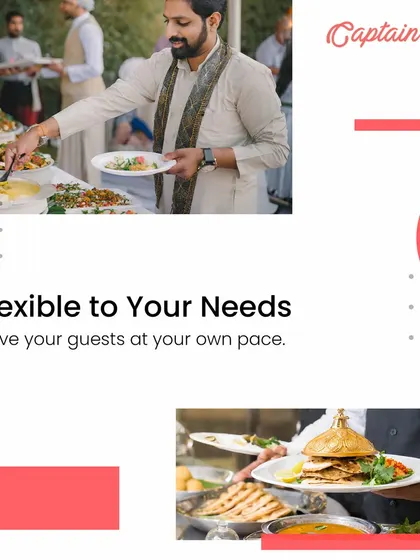 My service is flexible to your needs, allowing you to serve guests at your own pace. Whether it's a self-service buffet or passed appetizers, I adapt to the flow of your event.