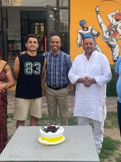 Celebrating an athlete's birthday with his family at the academy. These moments reinforce our belief that we are one big family, supporting each other both inside and outside the dojo.