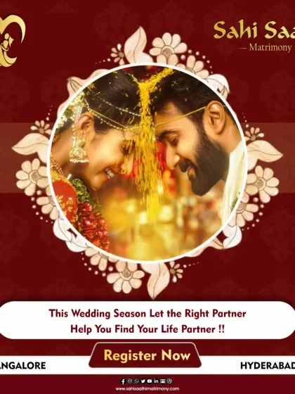 This wedding season, let me help you find your life partner. This image of a couple during a traditional ceremony represents the beautiful union that I work to create for my clients in Bangalore and Hyderabad.