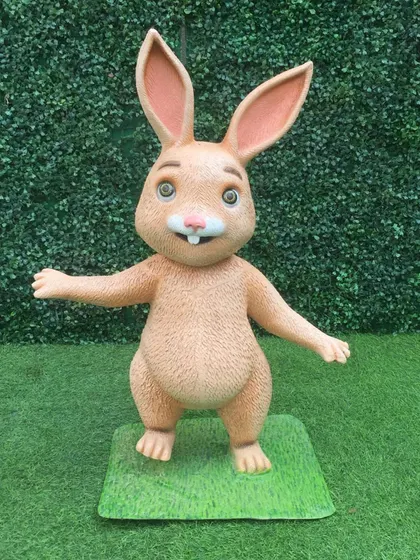 A close-up of one of our rabbit props, perfect for a Peter Rabbit party or a whimsical woodland theme.