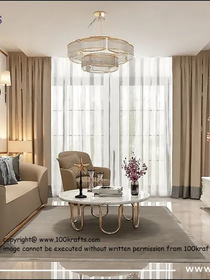 Another view of the living room in the Pune project, highlighting the elegant TV unit and the comfortable, stylish seating arrangement.