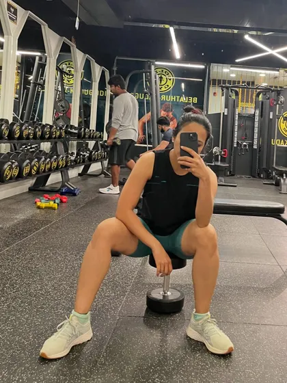 A moment of reflection at the gym on Women's Day. Stay strong and live life on your own terms.