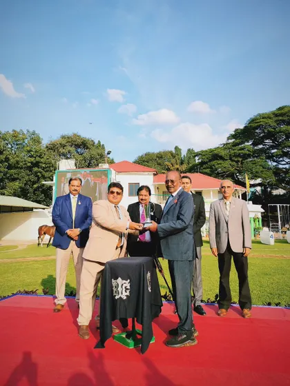 The Bengaluru City Police Cup is presented to the winning connections of Philosophy.