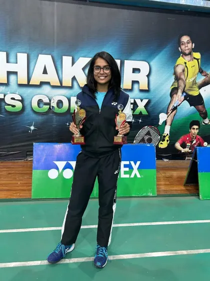 Prishita Sinha with her gold and silver medals from the District Selection 2023. A fantastic result from a dedicated athlete.