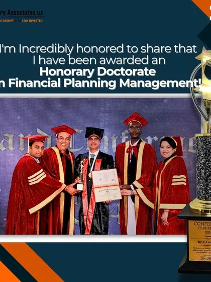 I was deeply humbled to receive an Honorary Doctorate in Financial Planning Management. This recognition is not just for me, but for the principles of honesty and client-first service that I have upheld for three decades.