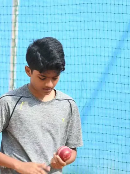 Focus and determination. Close-up shots of our young bowlers concentrating on the ball before delivering it, a key part of the mental preparation we teach.