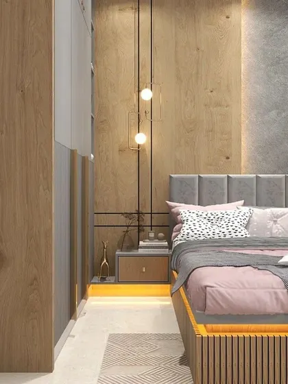 A duplicate of ID 173, showing the elegant interplay of light, texture, and color in the room.