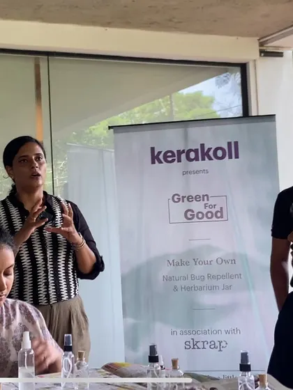 A workshop on sustainability where our team learned to make natural products. We believe in practicing the green principles that we preach in our designs.
