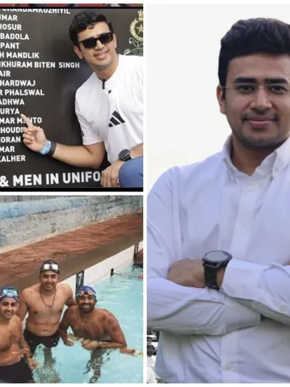 Our swimmer Tejasvi Surya, also the Hon'ble M.P. for Bangalore South, preparing for the Ironman 70.3 in Goa. We support athletes from all walks of life in achieving their endurance goals.