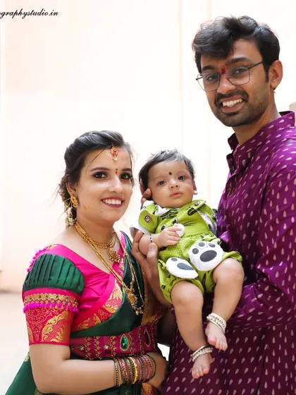 A beautiful family portrait taken during a traditional function. We ensure everyone looks their best while capturing the warmth and unity of the family.