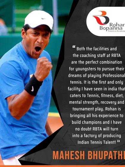 We are honored to receive praise from Indian tennis legend Mahesh Bhupathi. He commends our academy for its world-class facilities and holistic approach to building the next generation of Indian tennis talent.