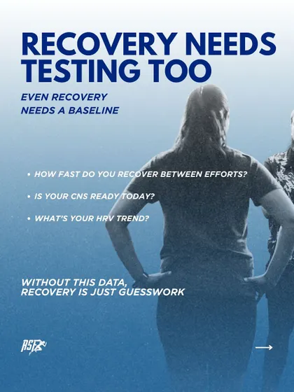Recovery needs testing too. Without data on how fast you recover or what your HRV trend is, any recovery plan is just guesswork.