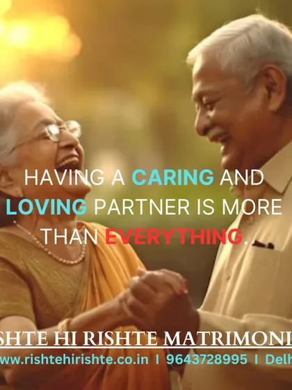 Having a caring and loving partner is more than everything. This heartwarming image of an elderly couple reminds us of the lifelong companionship we help you find.