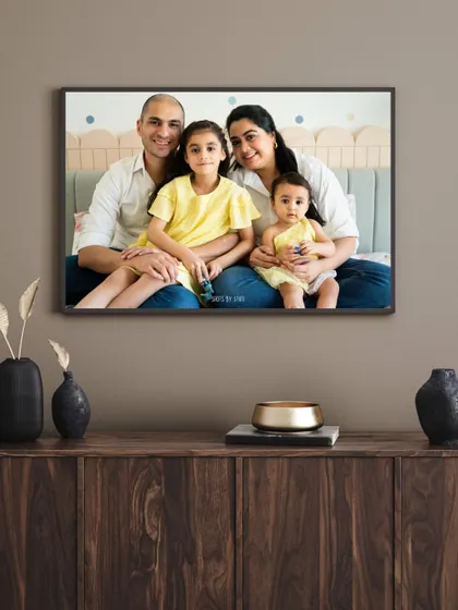 A perfect family portrait, framed and ready to become the centerpiece of a room. I help you create these beautiful displays of love that turn your house into a home filled with memories.
