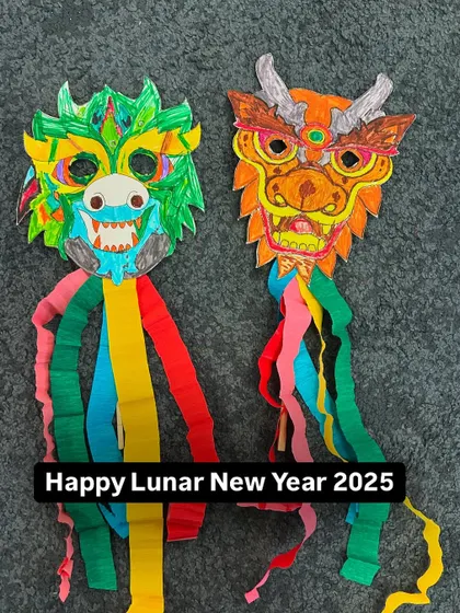 Happy Lunar New Year! My first graders created these vibrant and fierce Chinese dragon masks to celebrate. It's a fantastic craft to learn about this iconic symbol of Chinese culture.