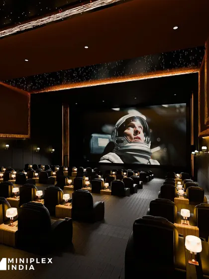 The multiplex in action during a screening of 'Interstellar'. The massive screen and professionally tuned sound system make for an unforgettable big-screen experience.