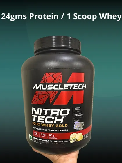 A quality whey protein supplement is a convenient way to hit your protein targets. One scoop of MuscleTech Nitro-Tech provides 24 grams of high-quality protein, perfect for post-workout recovery.