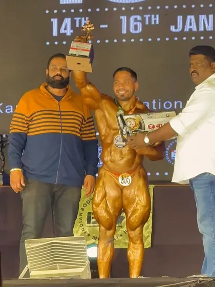 Another shot from the Mr. India 2025 awards ceremony. Every competition is a learning experience and a step towards a bigger win.