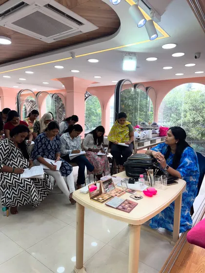 A typical classroom scene at my academy. Students are focused and taking notes during a theory session before we move on to the practical demonstration.