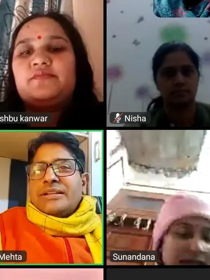 A screenshot from a recent online workshop. My team and I connect with students from all over, creating an interactive learning environment where everyone can participate and ask questions.