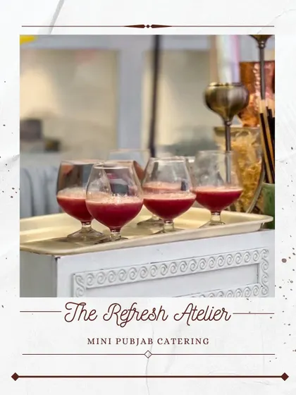 Welcome to 'The Refresh Atelier'. This image captures the essence of our beverage service, where every drink is crafted to perfection for those who expect the finest.