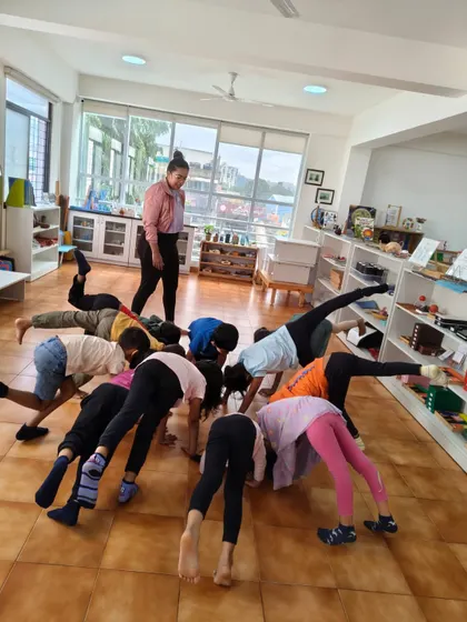 Movement is essential for a child's development. Our dance and yoga sessions are filled with energy and laughter, helping children develop body awareness, coordination, and a joyful way to express themselves.