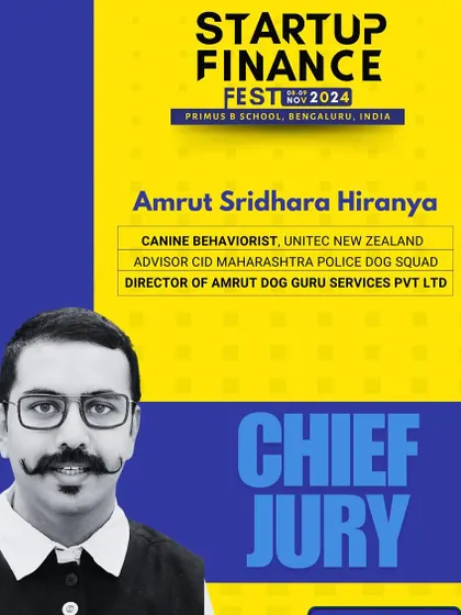 A poster announcing my role as Chief Jury for the Startup Finance Fest 2024. I look forward to mentoring the next generation of entrepreneurs.