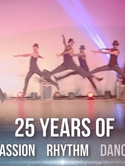 Celebrating 25 years of passion, rhythm, and dance. This image from one of our past showcases captures the precision and artistry of a jazz performance.