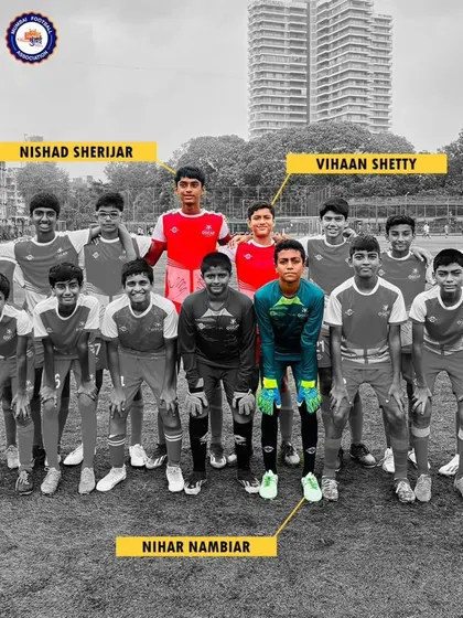 The Oscar Foundation U-13 team, featuring our nominated players Vihaan Shetty, Nishad Sherigar, and Nihar Nambiar.