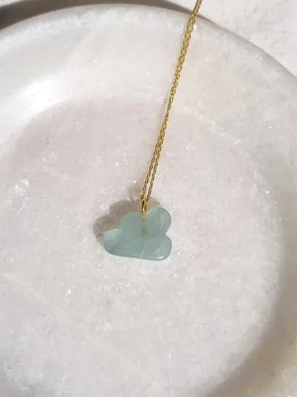 My Aquamarine Cloud Pendant is a symbol of lightness and clarity. It's a dreamy, meaningful piece to remind you to let go and flow.