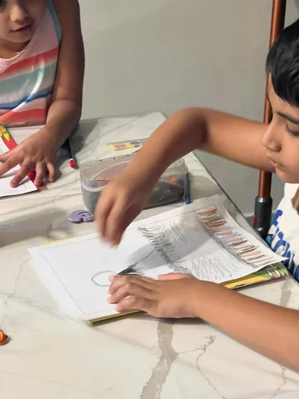 These images capture the process and joy of our various painting and drawing sessions, from pencil shading warm-ups to finished floral bouquets.